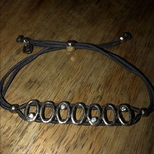 Silpada Leather and Sterling silver bracelet